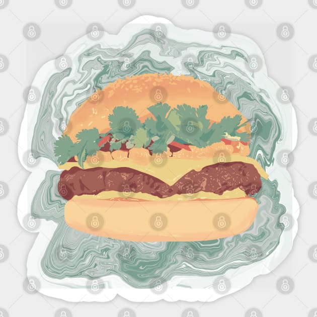 Cheeseburger Sticker by Mimie20